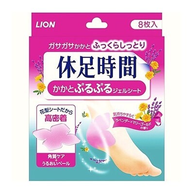 獅王 休足時間 腳跟保濕貼片 8片
